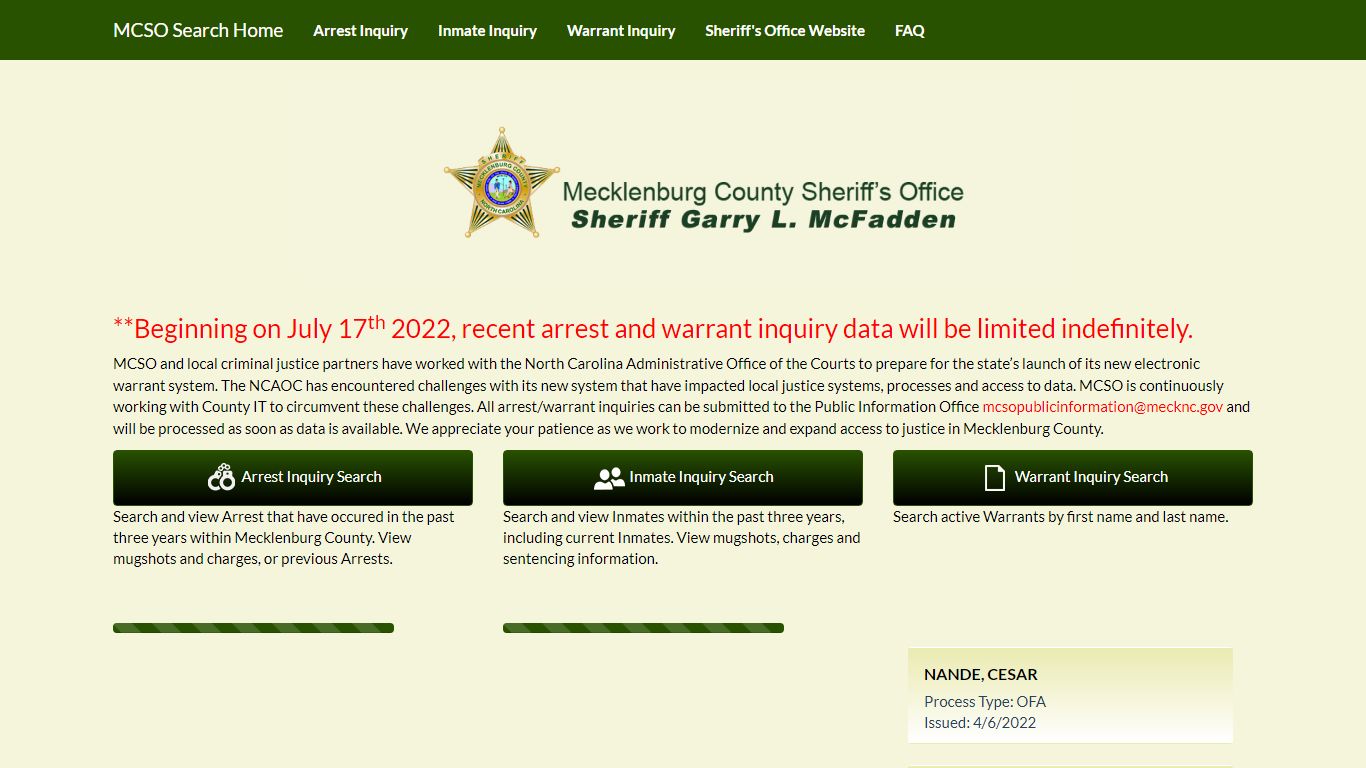 MCSO - mecknc.gov